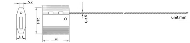 3.5mm cable seal drawing
