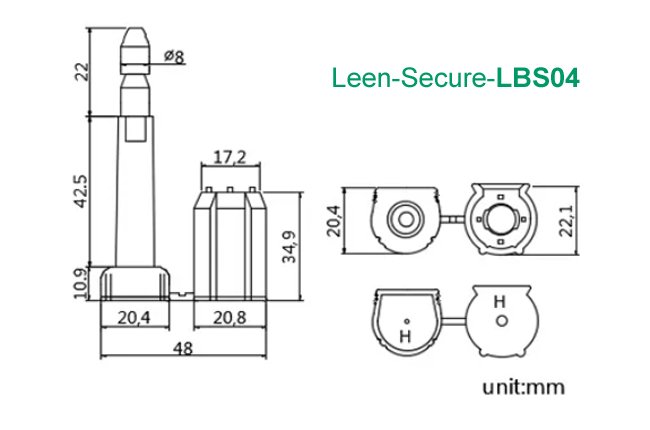 LBS04 Bolt Seals drawing