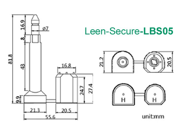 LBS05-Container Seal Lock Drawing