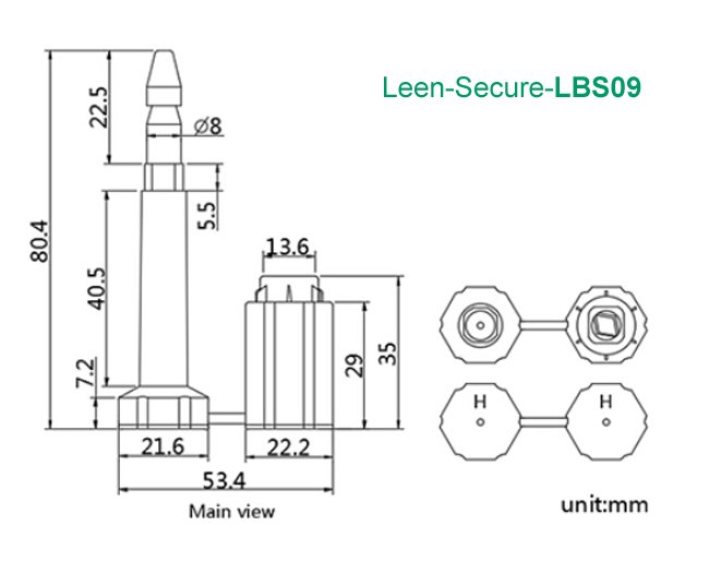 LBS09 Container Seal Drawing