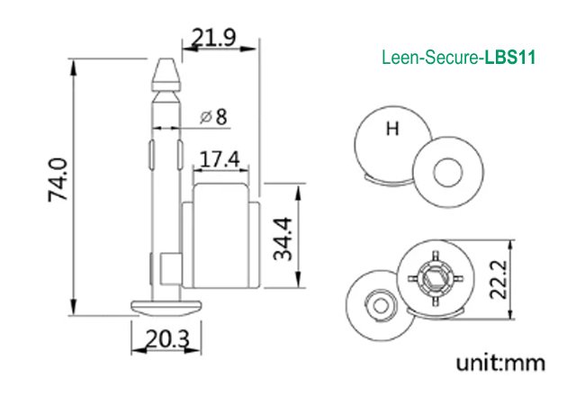 LBS11 Seal Lock Container Drawing