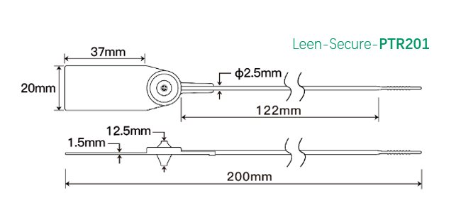 PTR201-Tamper Proof Security Seals Drawing