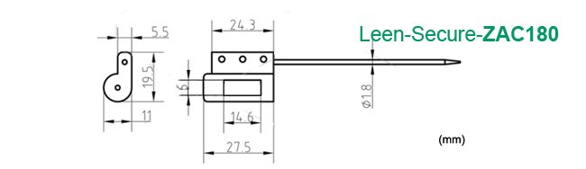 ZAC180-Zinc Cable Seals Drawing